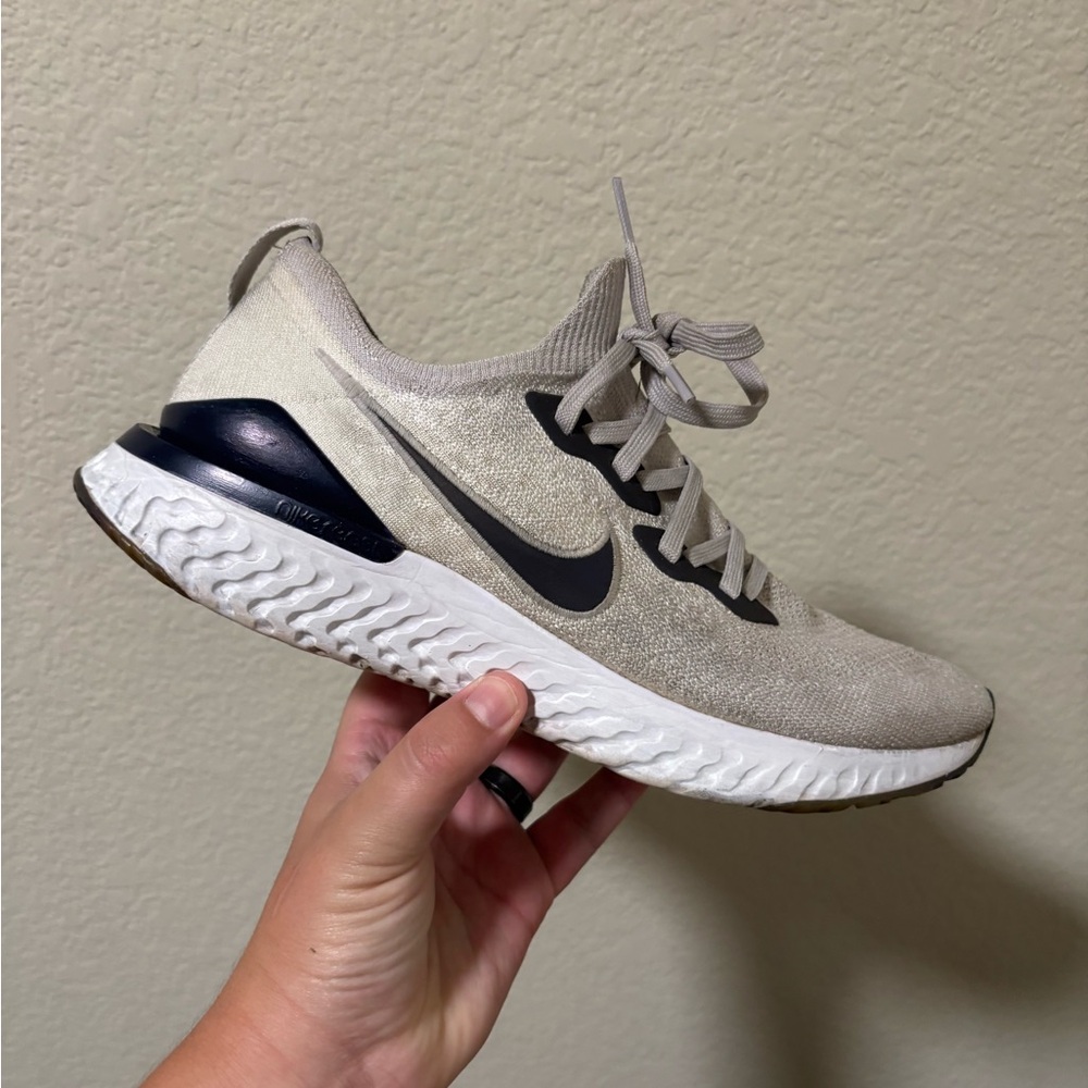 Nike grey white running shoes